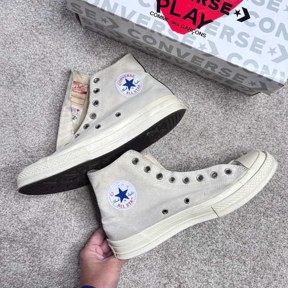 Converse Play Comme Des Garçons High Top Sneakers 11 - Picture 3 of 7